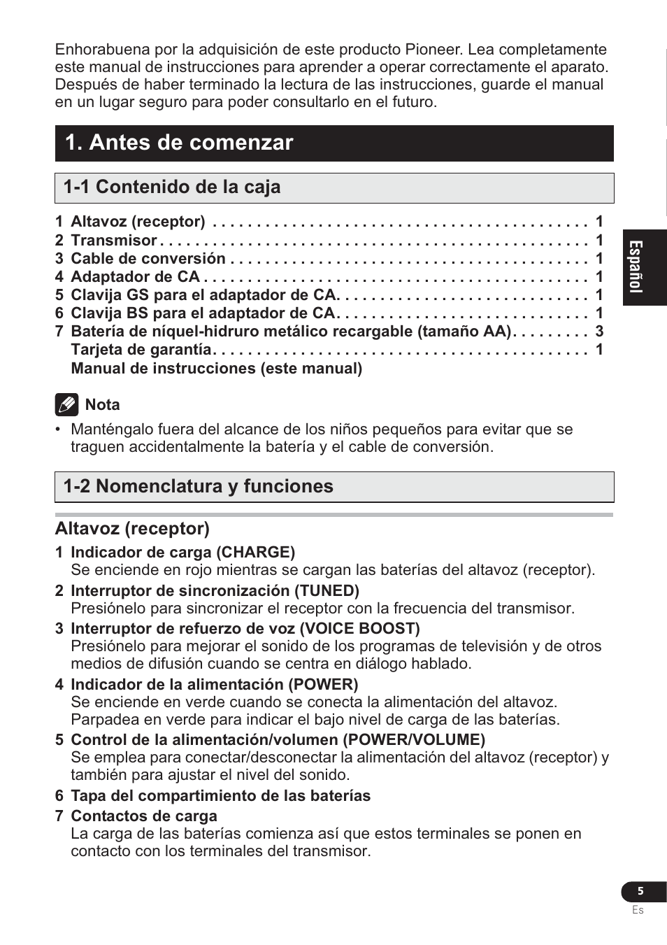 Antes de comenzar | Pioneer VMS-550 User Manual | Page 35 / 92