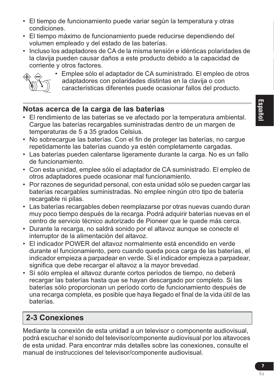 3 conexiones | Pioneer VMS-550 User Manual | Page 37 / 92