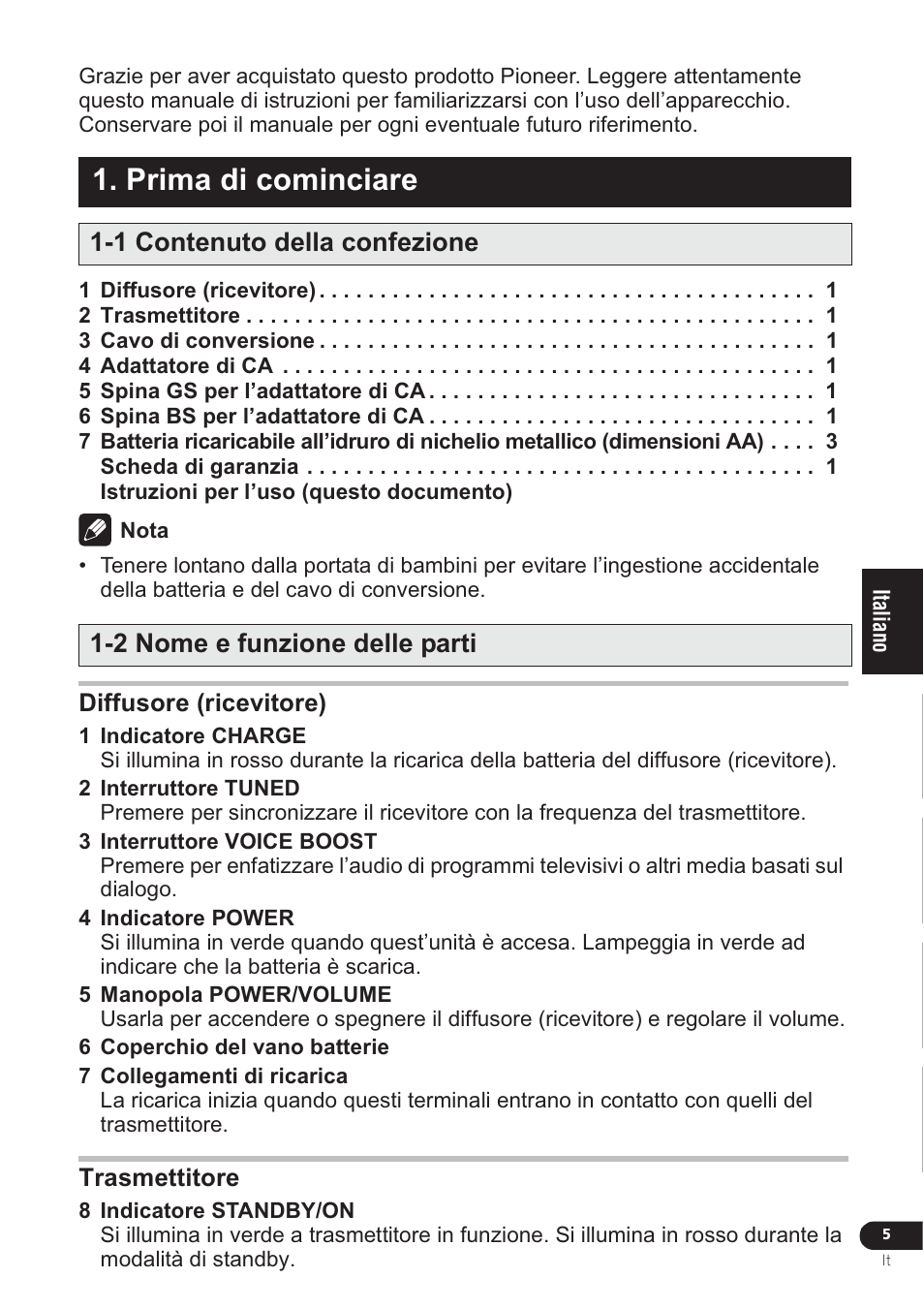 Prima di cominciare | Pioneer VMS-550 User Manual | Page 59 / 92