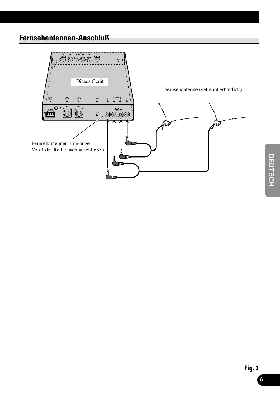 Fernsehantennen-anschluß | Pioneer GEX-P5700TVP User Manual | Page 23 / 50