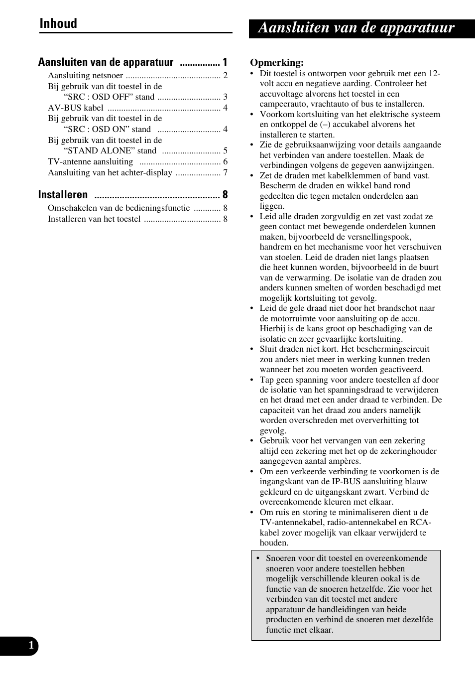 Nederlands, Aansluiten van de apparatuur, Inhoud | Pioneer GEX-P5700TVP User Manual | Page 42 / 50