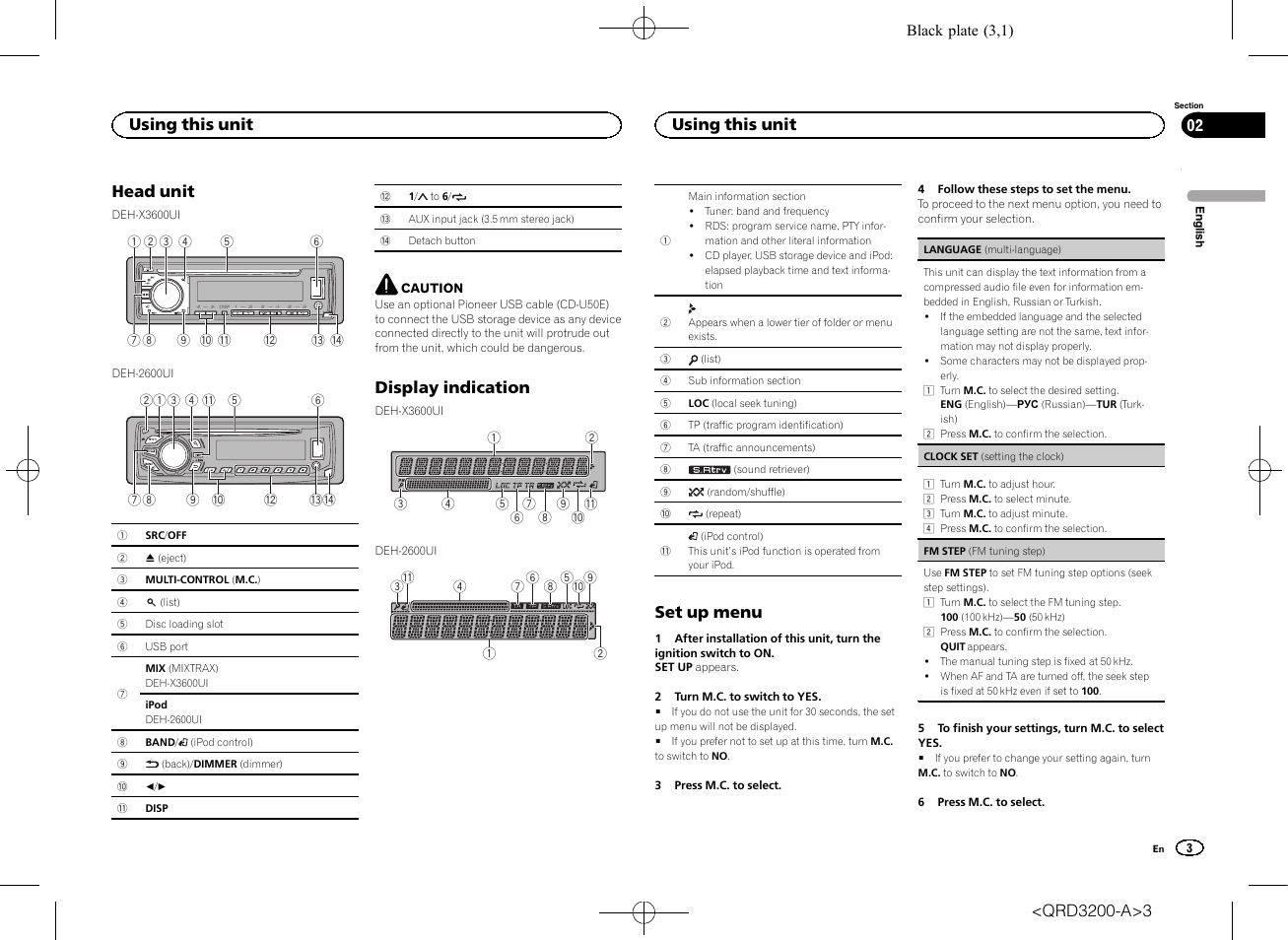 Pioneer DEH-2600UI User Manual | Page 3 / 148