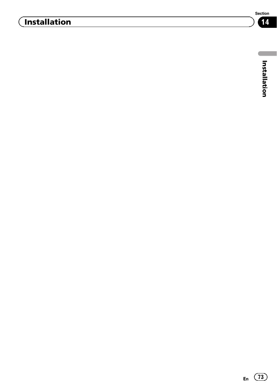 Installation | Pioneer AVH-P6300BT User Manual | Page 73 / 104