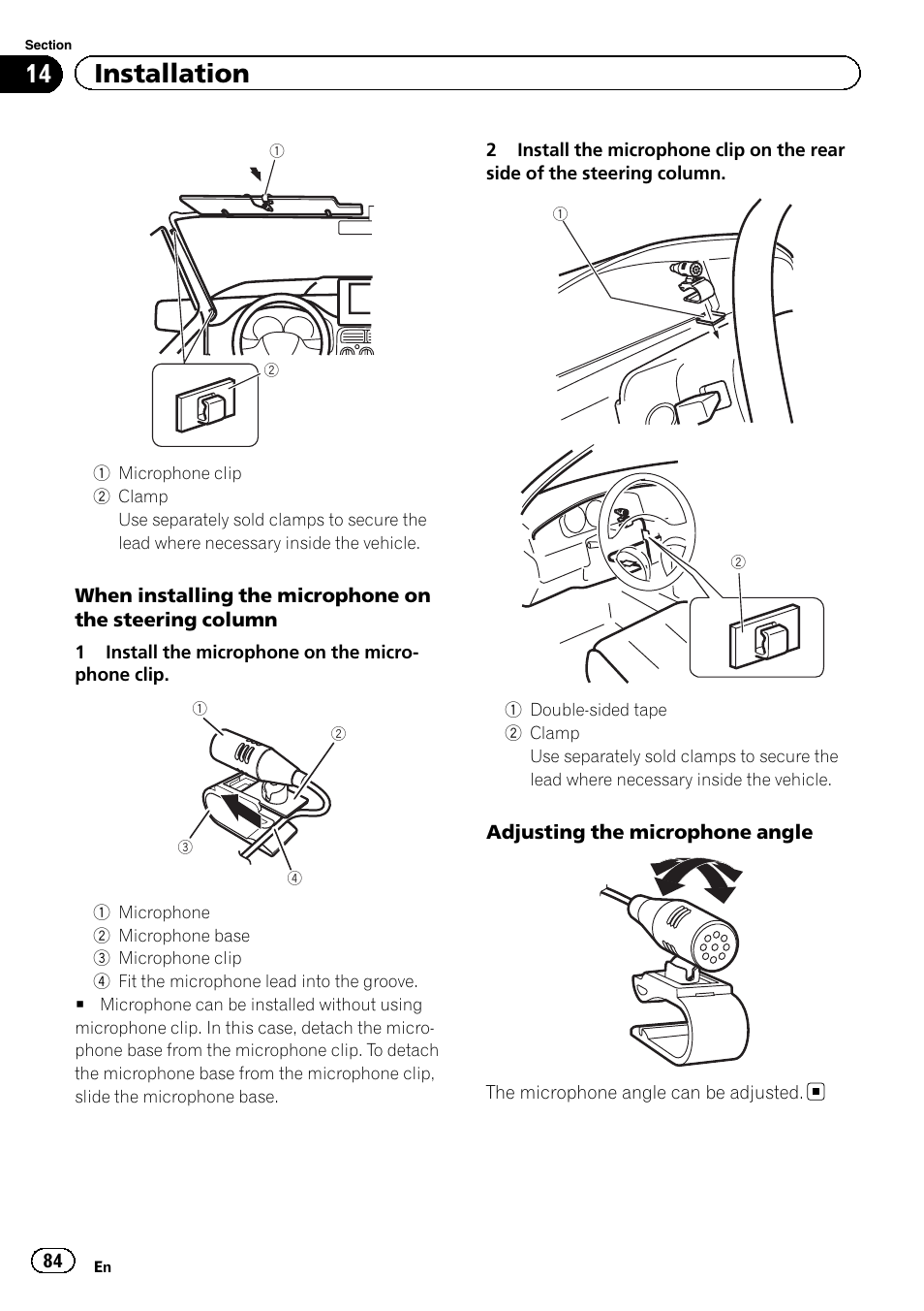 14 installation | Pioneer AVH-P6300BT User Manual | Page 84 / 104
