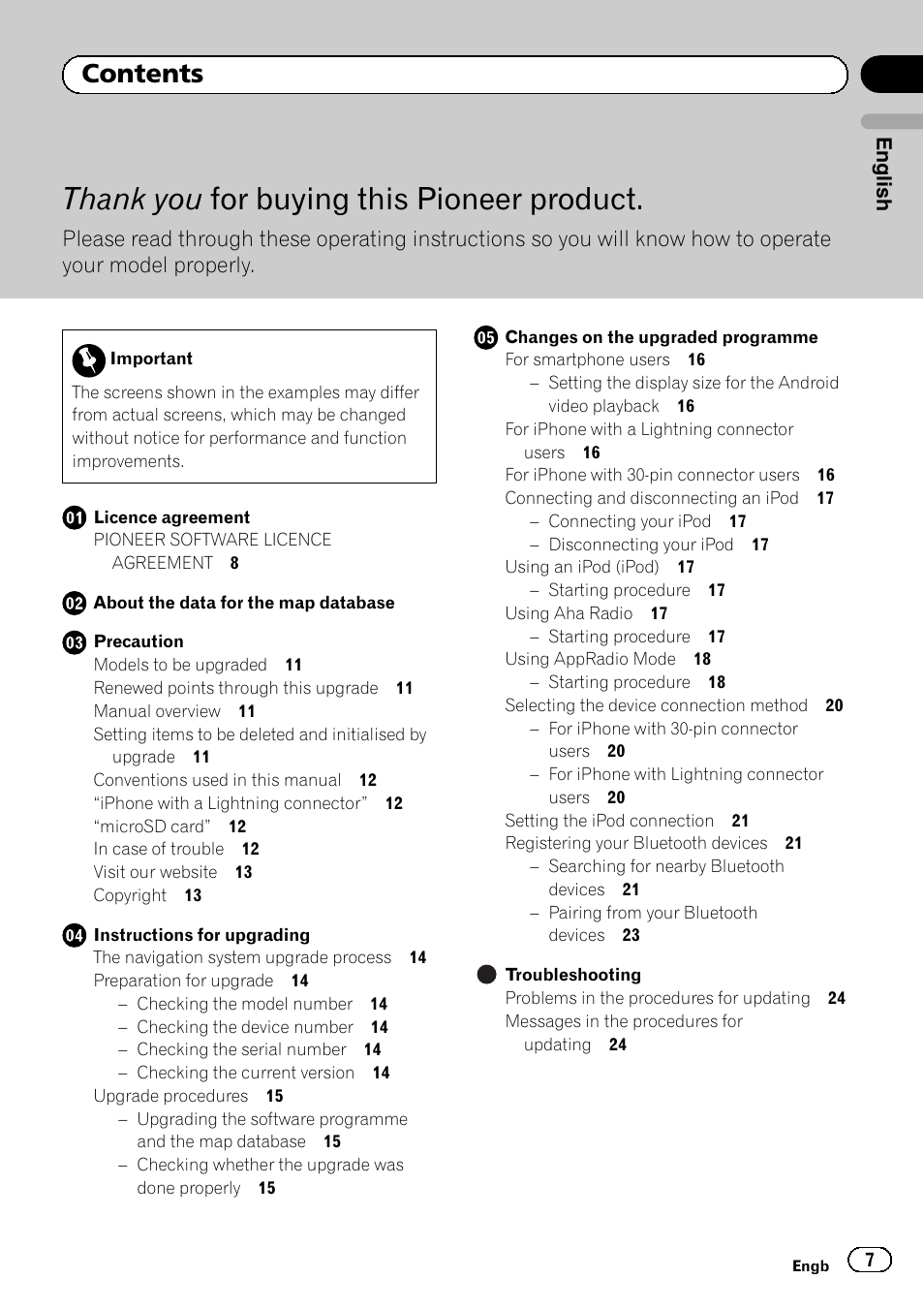 Pioneer AVIC-F50BT User Manual | Page 7 / 132