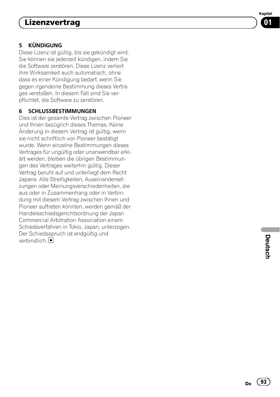 01 lizenzvertrag | Pioneer AVIC-F50BT User Manual | Page 93 / 132
