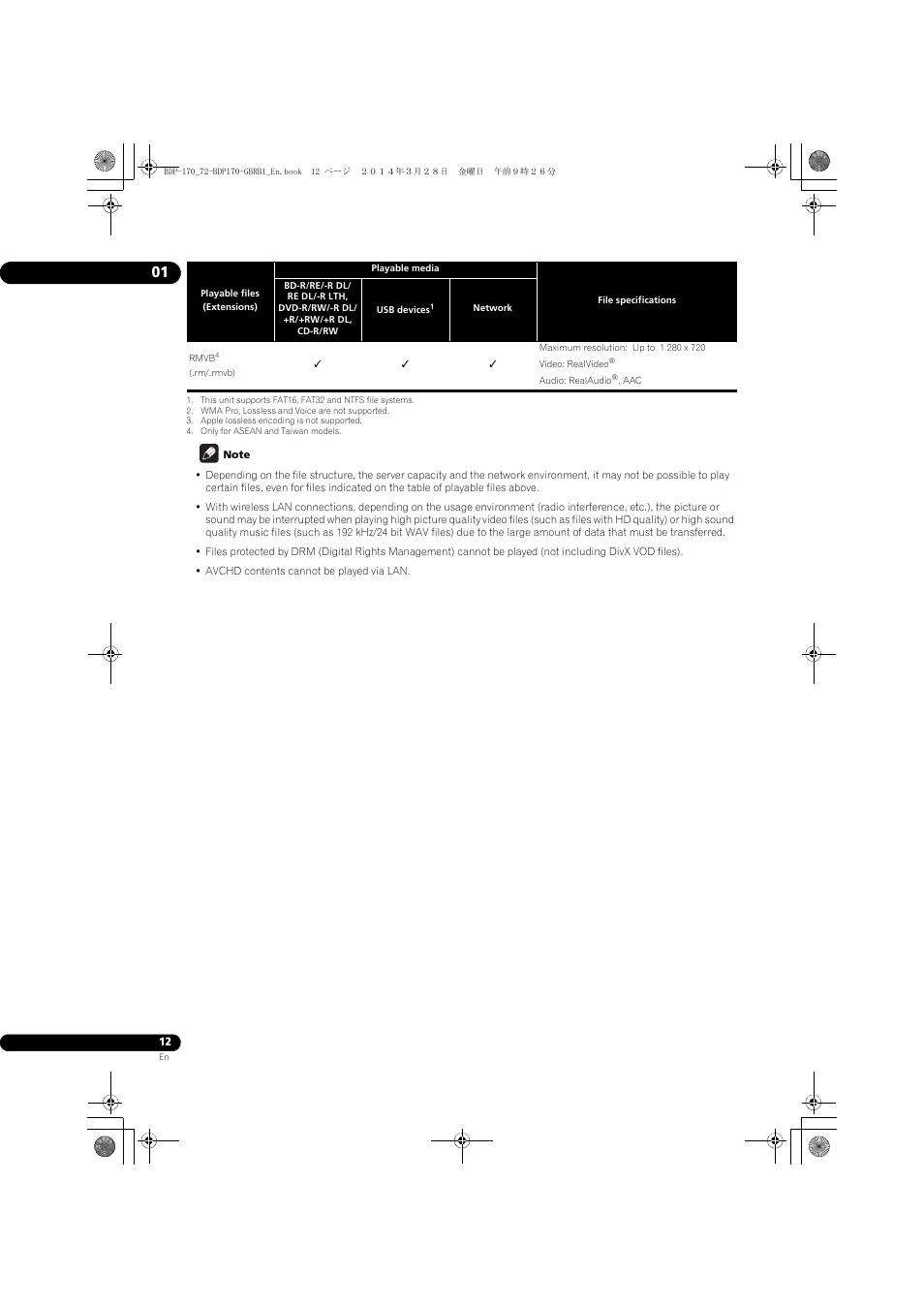 Pioneer BDP-170-W User Manual | Page 12 / 64