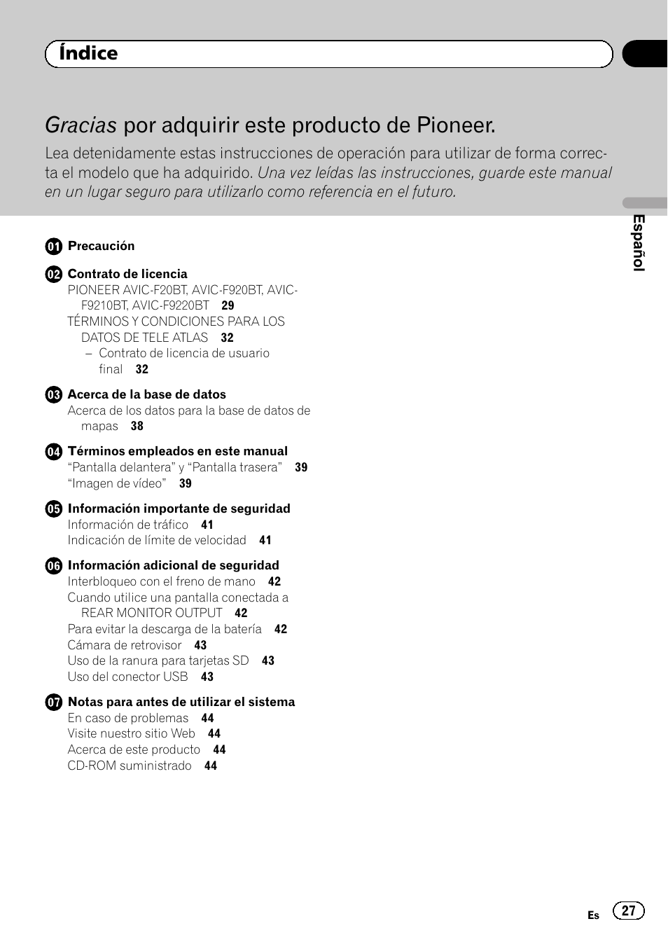 Pioneer AVIC-F920BT User Manual | Page 27 / 120