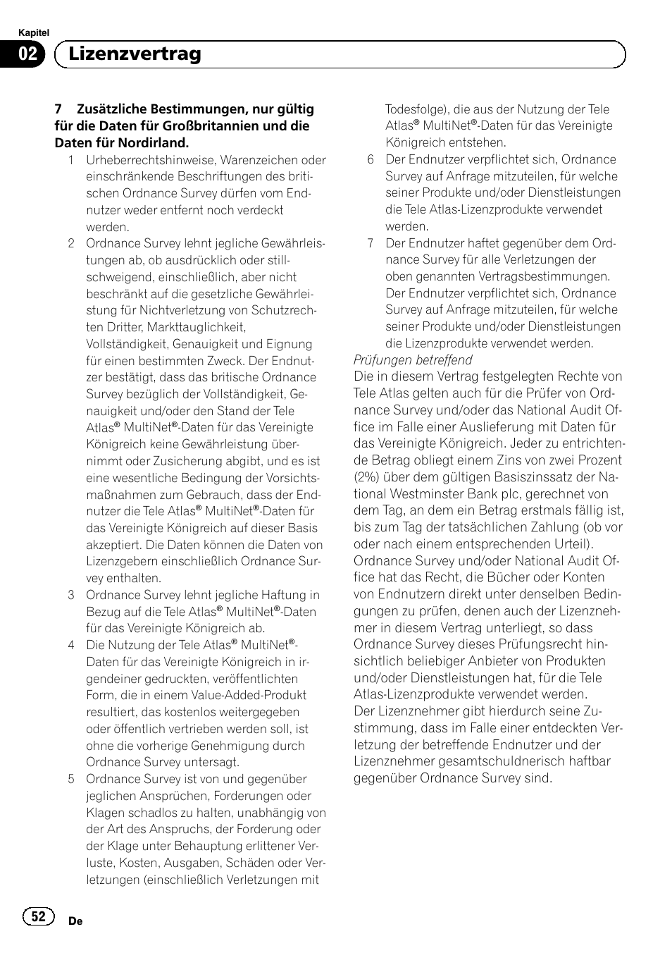 02 lizenzvertrag | Pioneer AVIC-F920BT User Manual | Page 52 / 120