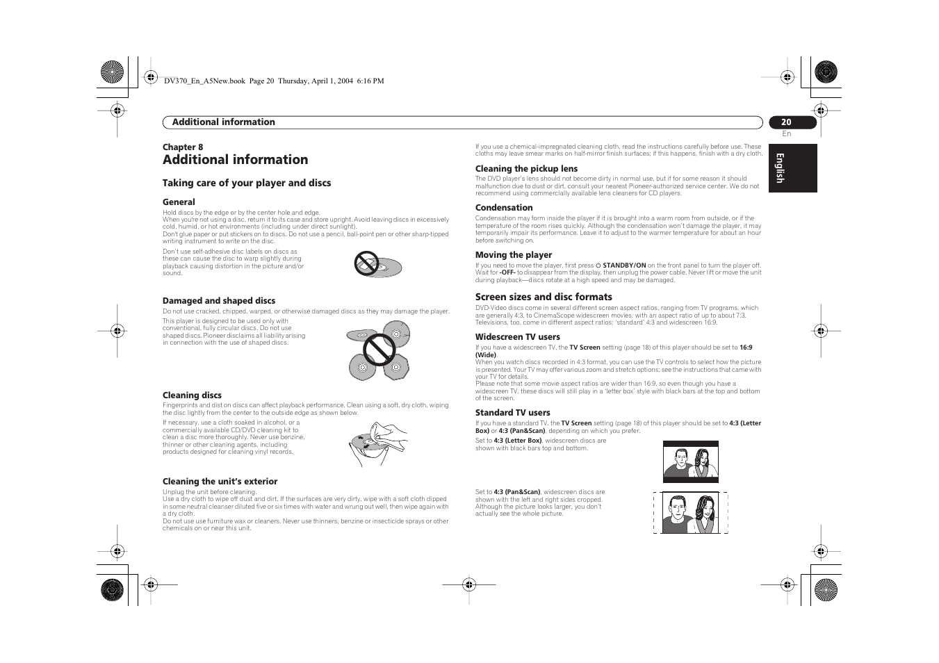 Additional information | Pioneer DV-470-S User Manual | Page 20 / 28