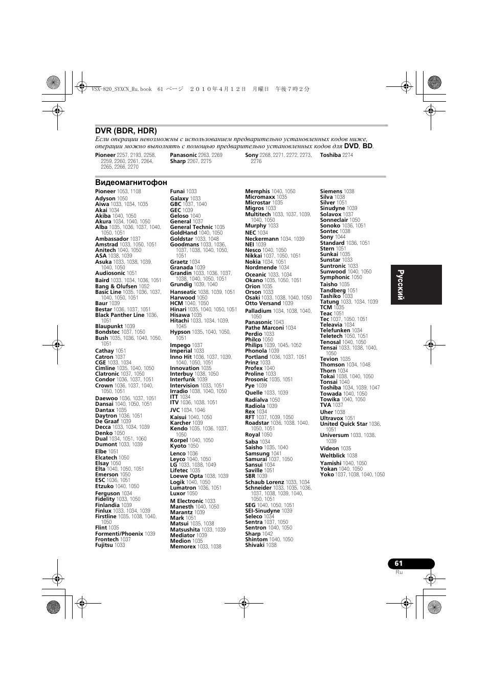 Pioneer VSX-820-K User Manual | Page 221 / 244