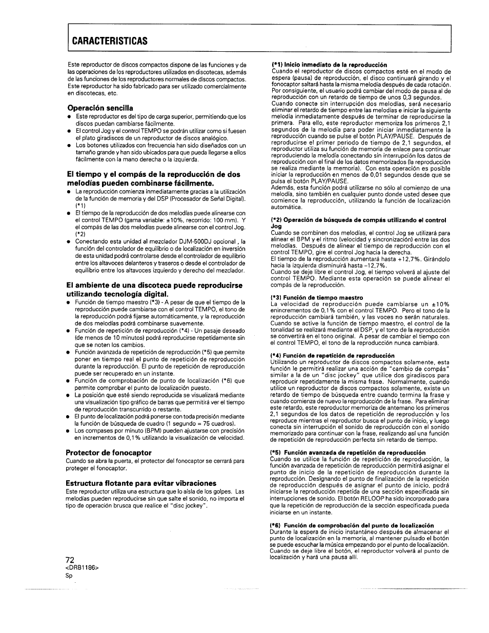 Operación sencilla, Protector de fonocaptor, Estructura flotante para evitar vibraciones | Pioneer CDJ-500II User Manual | Page 72 / 91