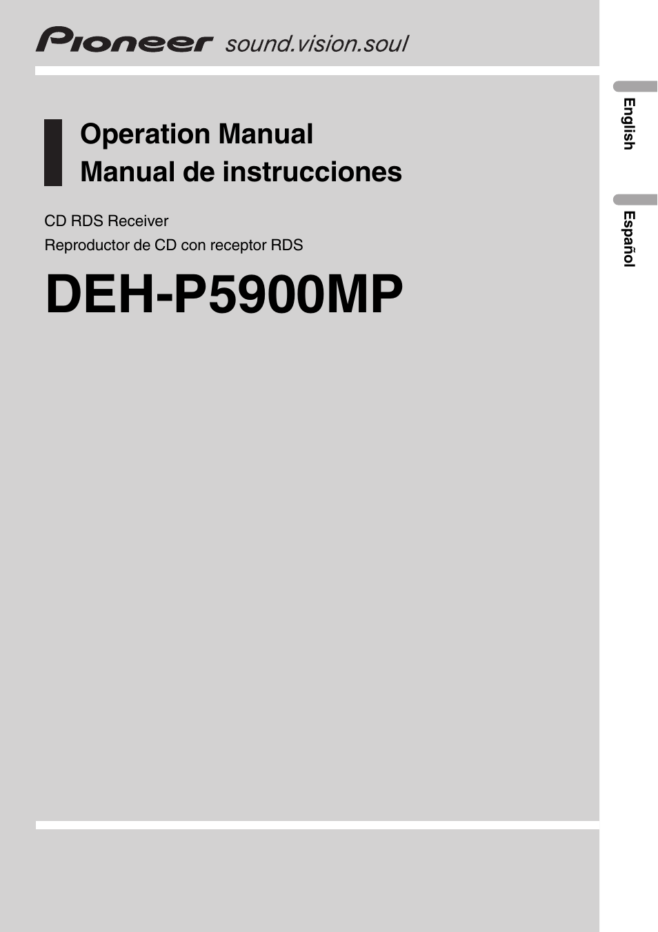 Pioneer DEH-P5900MP User Manual | 95 pages