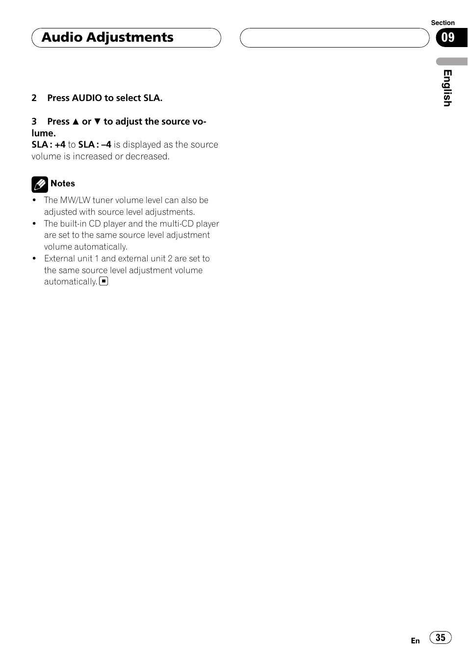 Audio adjustments | Pioneer DEH-P5900MP User Manual | Page 35 / 95