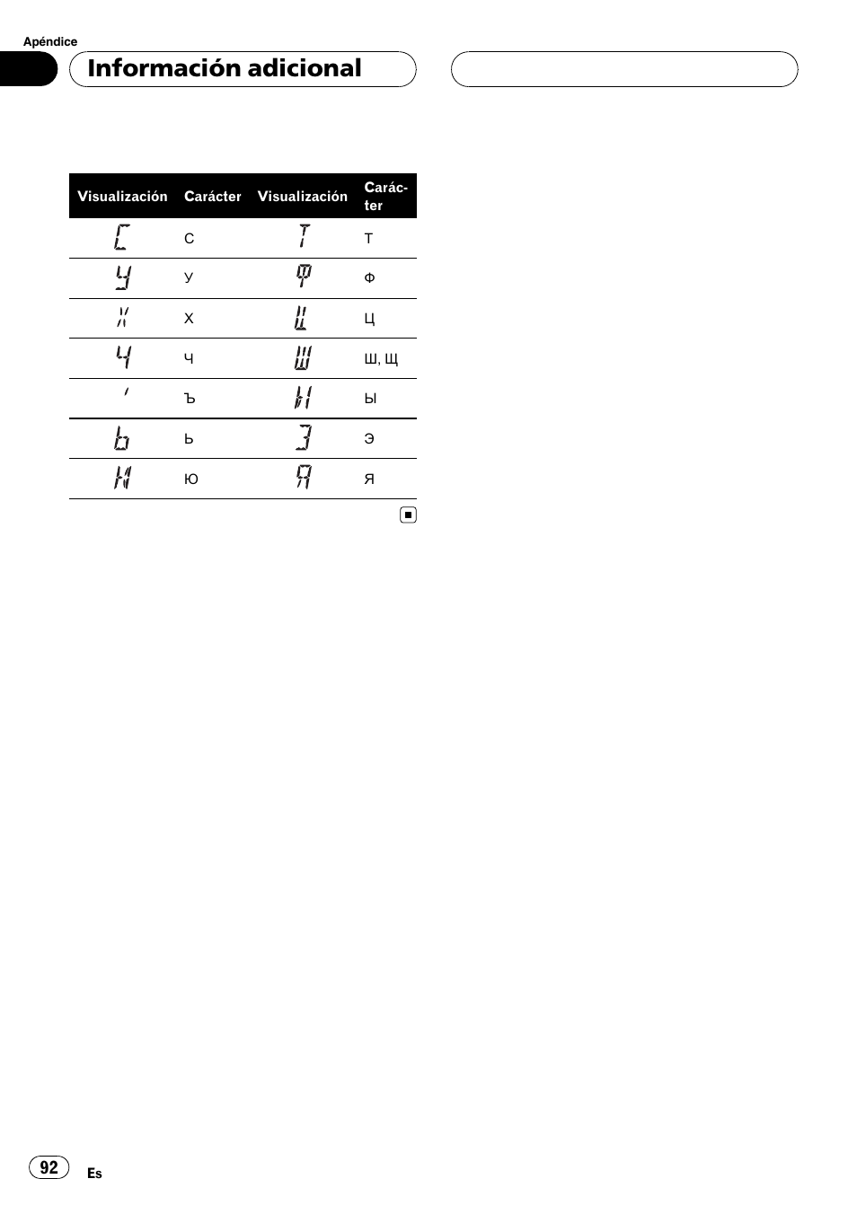 Información adicional | Pioneer DEH-P5900MP User Manual | Page 92 / 95