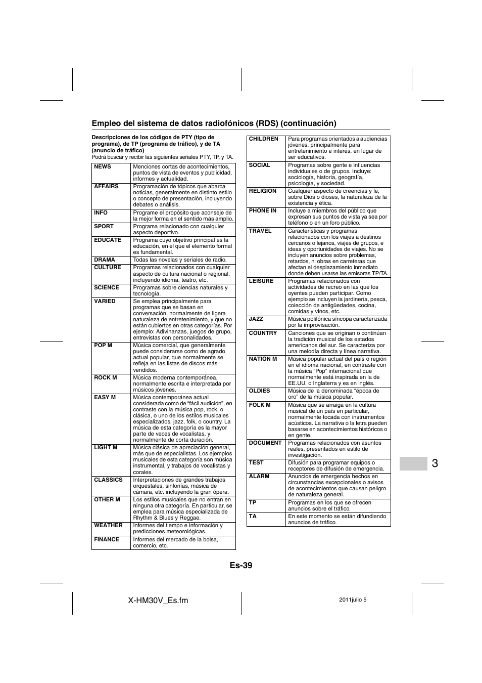 Es-39 | Pioneer X-HM30V-S User Manual | Page 127 / 268