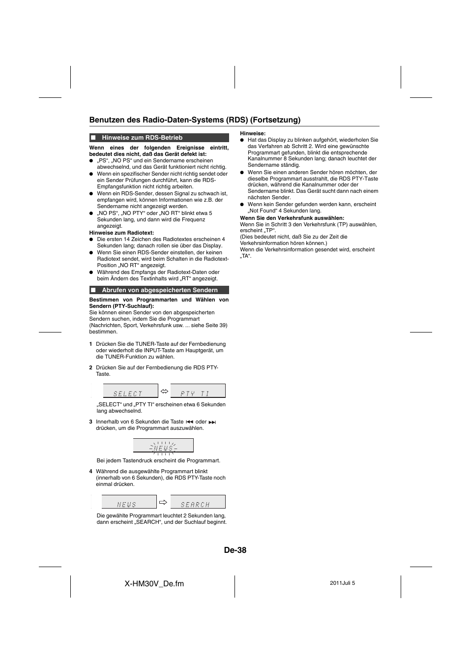 De-38 | Pioneer X-HM30V-S User Manual | Page 170 / 268