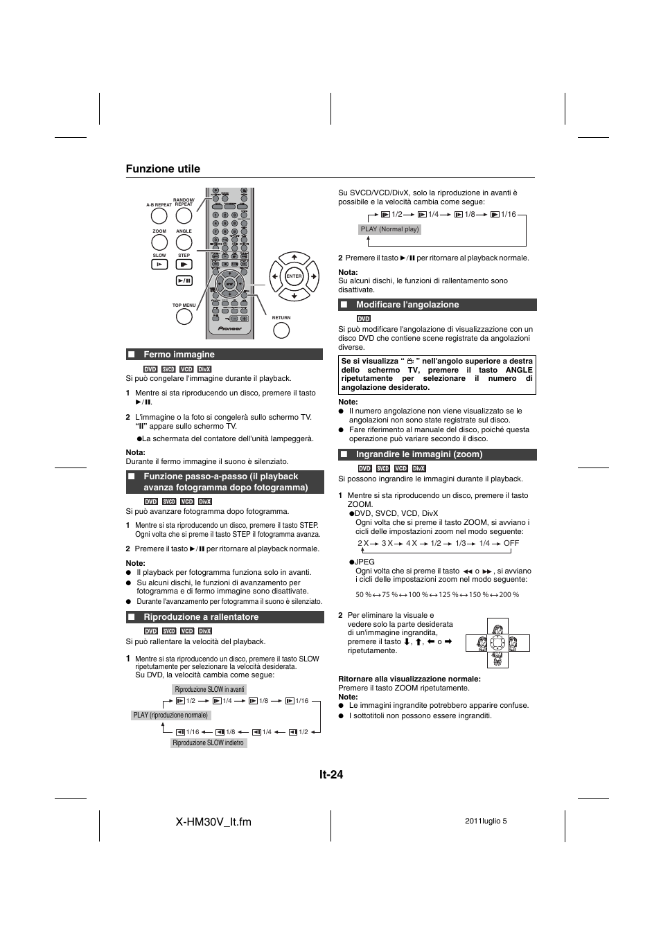 Funzione utile - 26, It-24, X-hm30v_it.fm | Funzione utile | Pioneer X-HM30V-S User Manual | Page 200 / 268
