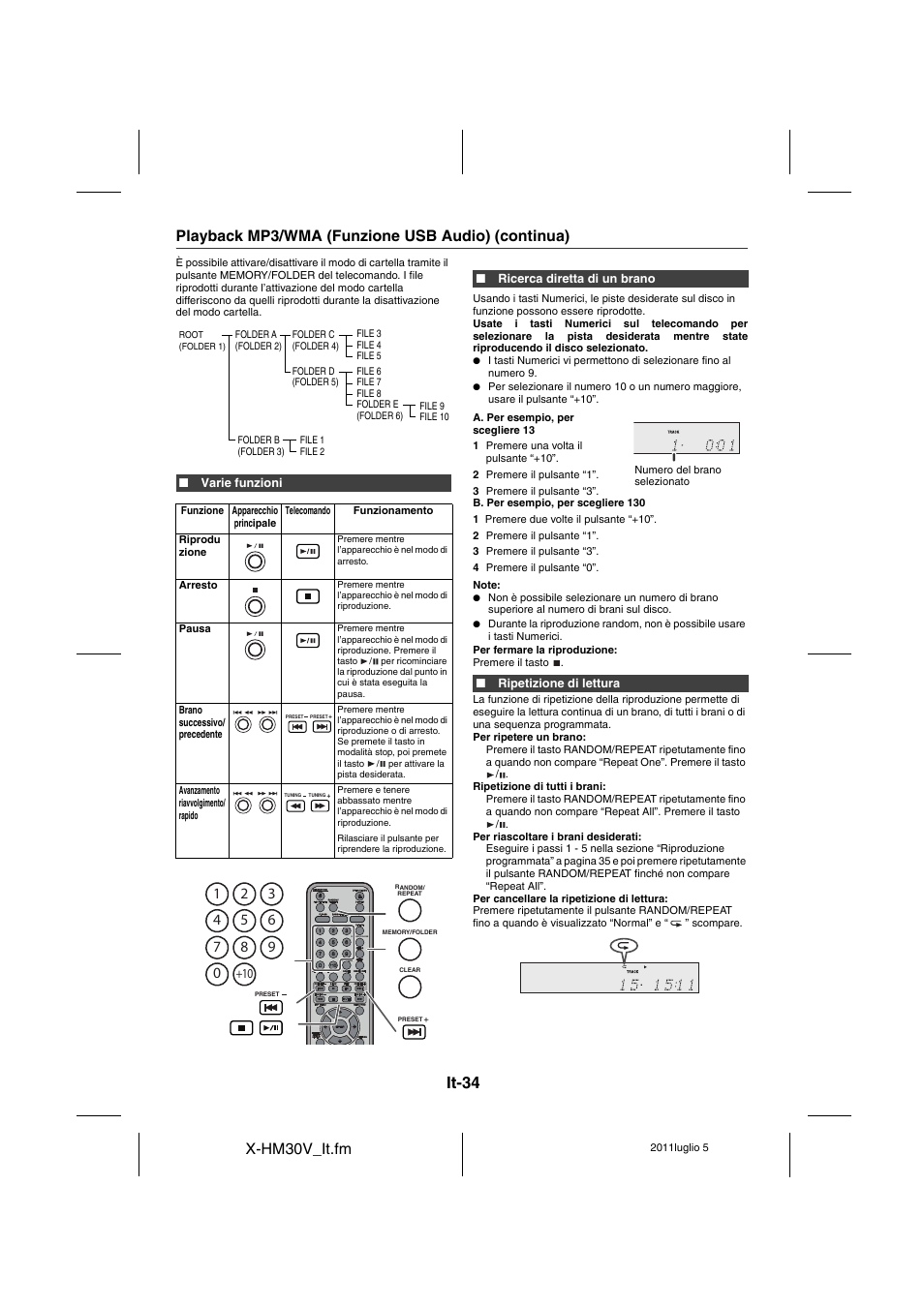 It-34, X-hm30v_it.fm, Playback mp3/wma (funzione usb audio) (continua) | Pioneer X-HM30V-S User Manual | Page 210 / 268