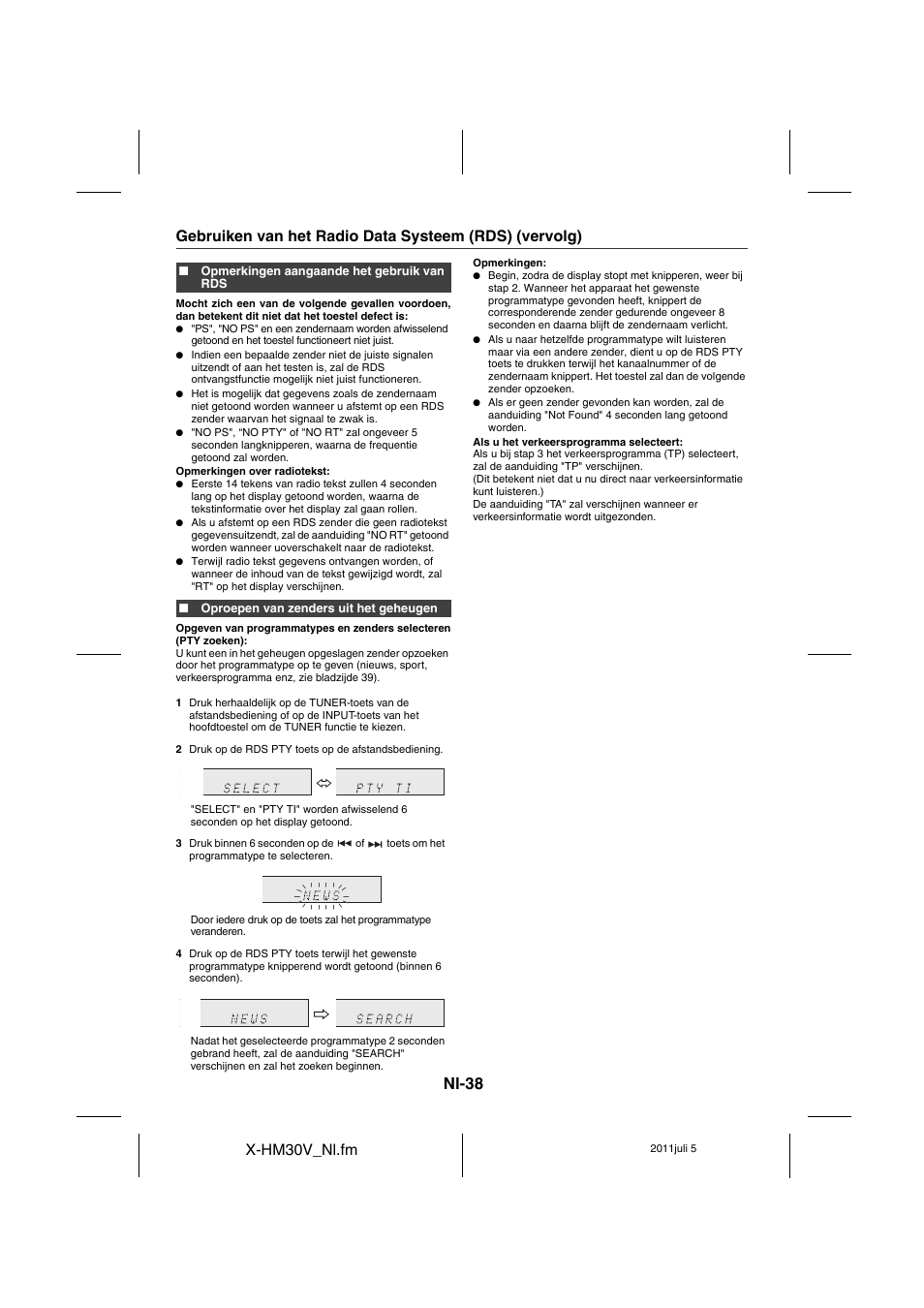 Nl-38 | Pioneer X-HM30V-S User Manual | Page 258 / 268