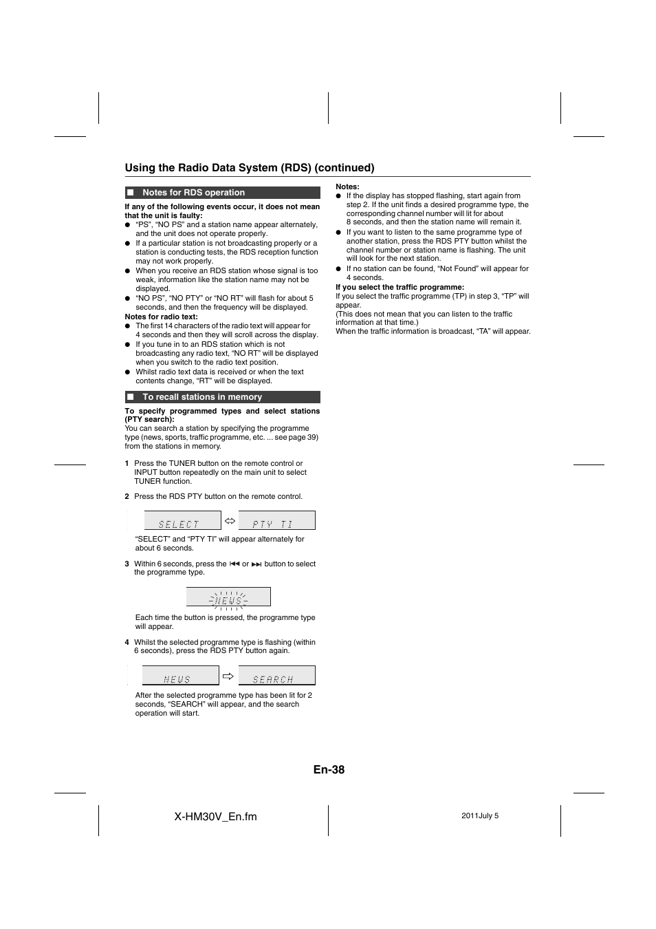 En-38 | Pioneer X-HM30V-S User Manual | Page 38 / 268