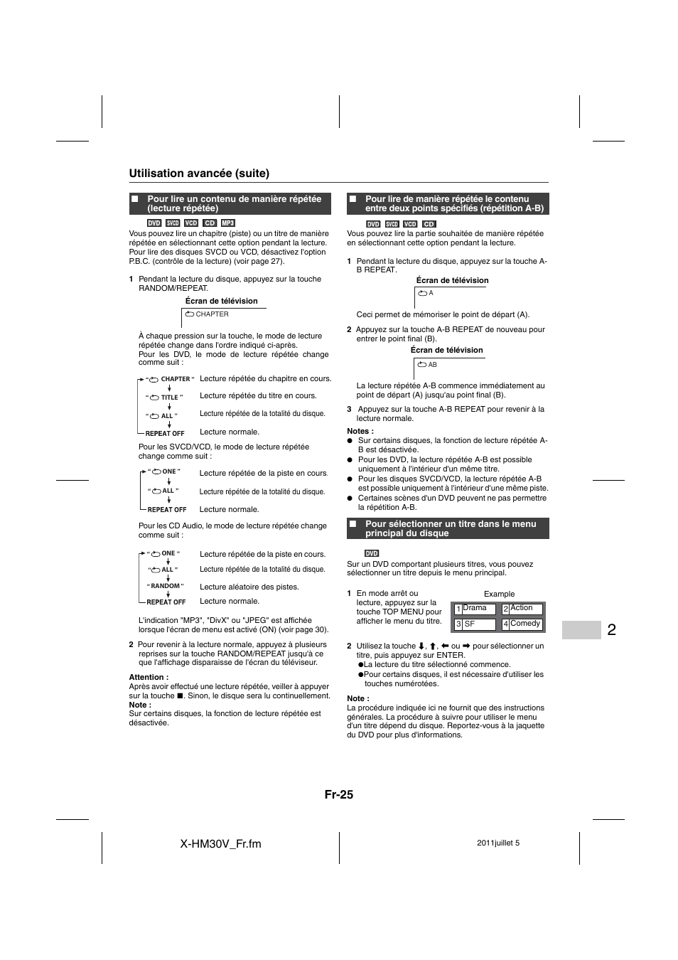 Fr-25 | Pioneer X-HM30V-S User Manual | Page 69 / 268