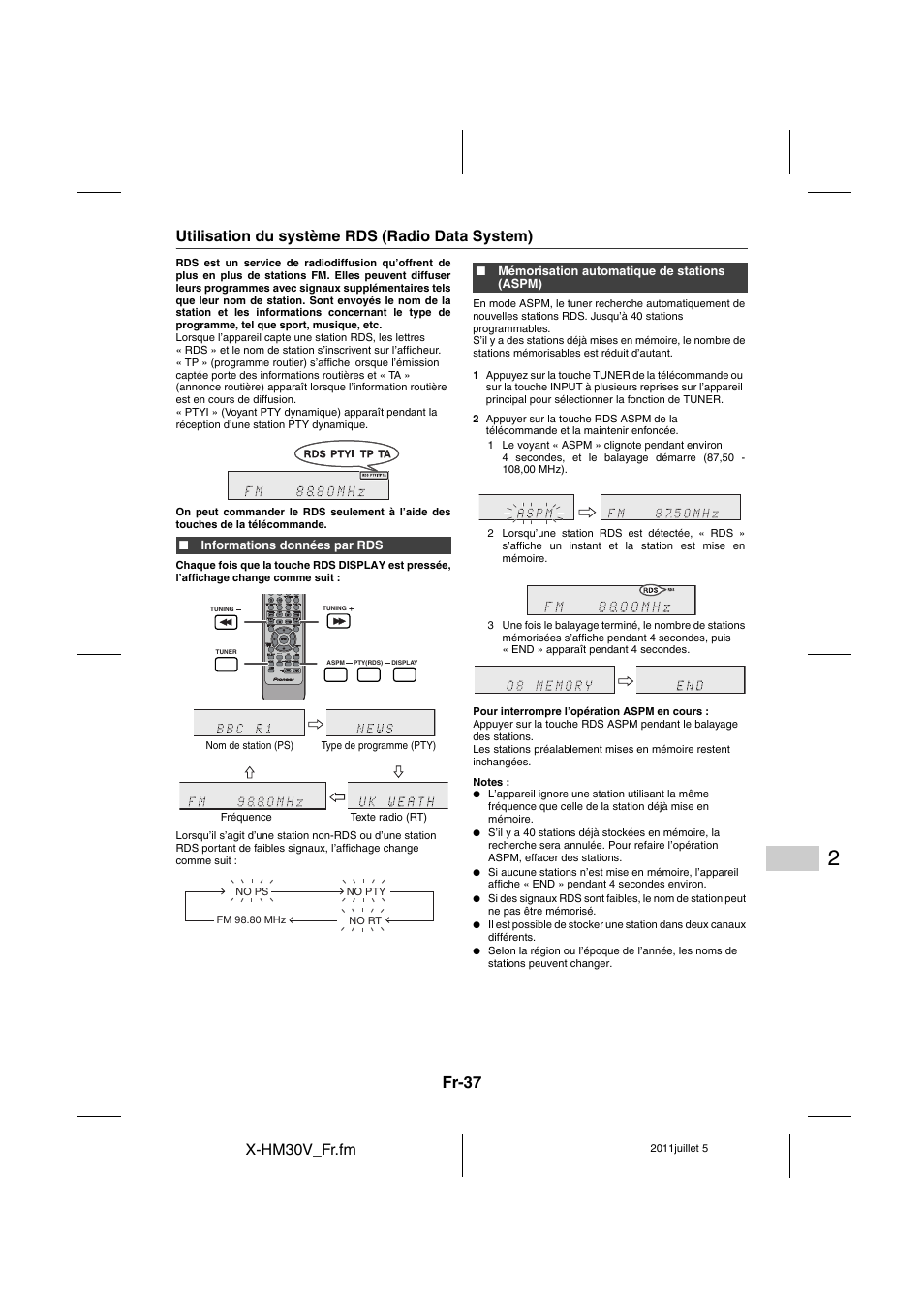 Fr-37 | Pioneer X-HM30V-S User Manual | Page 81 / 268