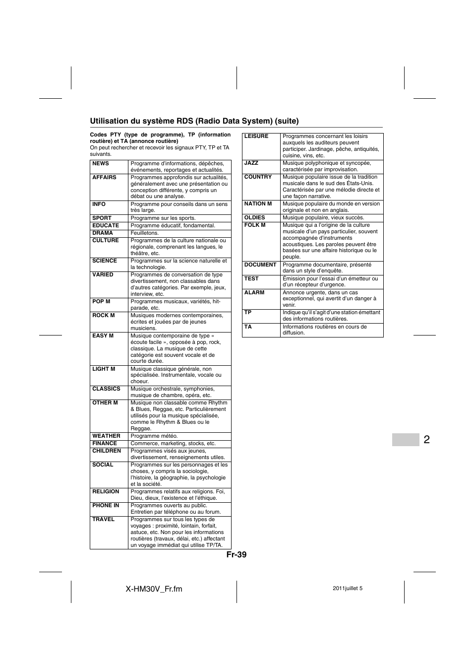 Fr-39 | Pioneer X-HM30V-S User Manual | Page 83 / 268