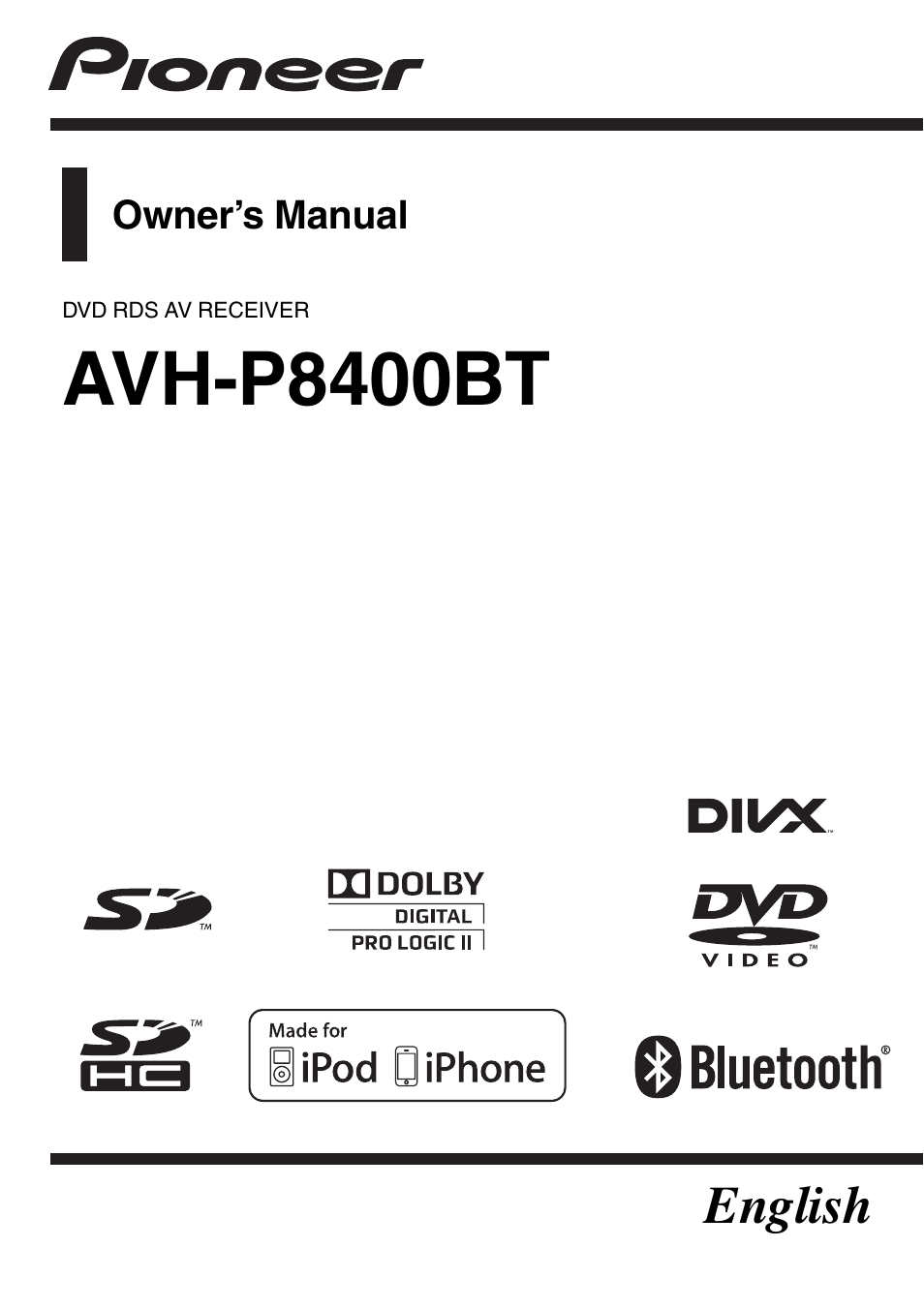 Pioneer AVH-P8400BT User Manual | 120 pages