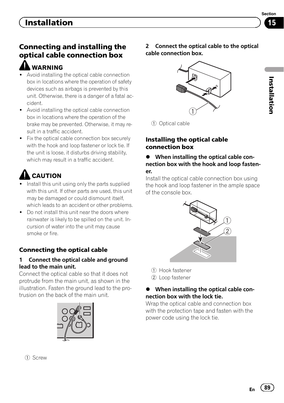 Installation | Pioneer AVH-P8400BT User Manual | Page 89 / 120