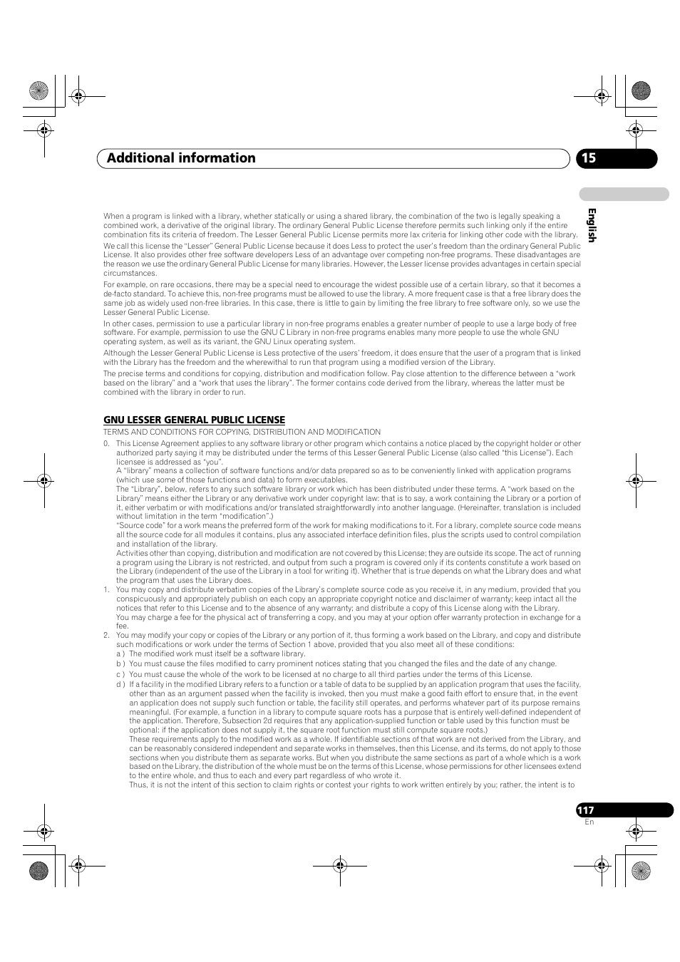 Additional information 15 | Pioneer PDP-LX5090H User Manual | Page 117 / 339