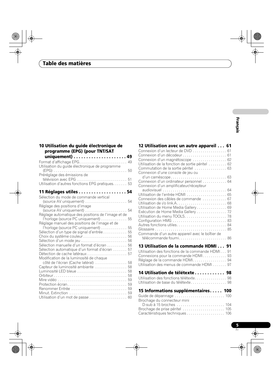 Pioneer PDP-LX5090H User Manual | Page 127 / 339