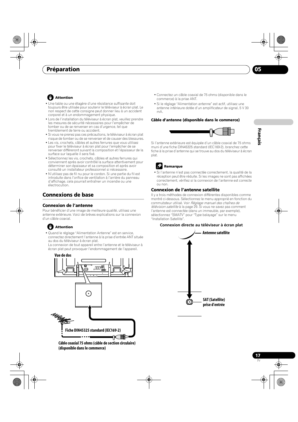 Connexions de base, Préparation 05 | Pioneer PDP-LX5090H User Manual | Page 139 / 339