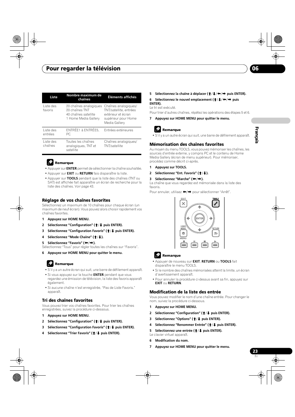 Pour regarder la télévision 06 | Pioneer PDP-LX5090H User Manual | Page 145 / 339