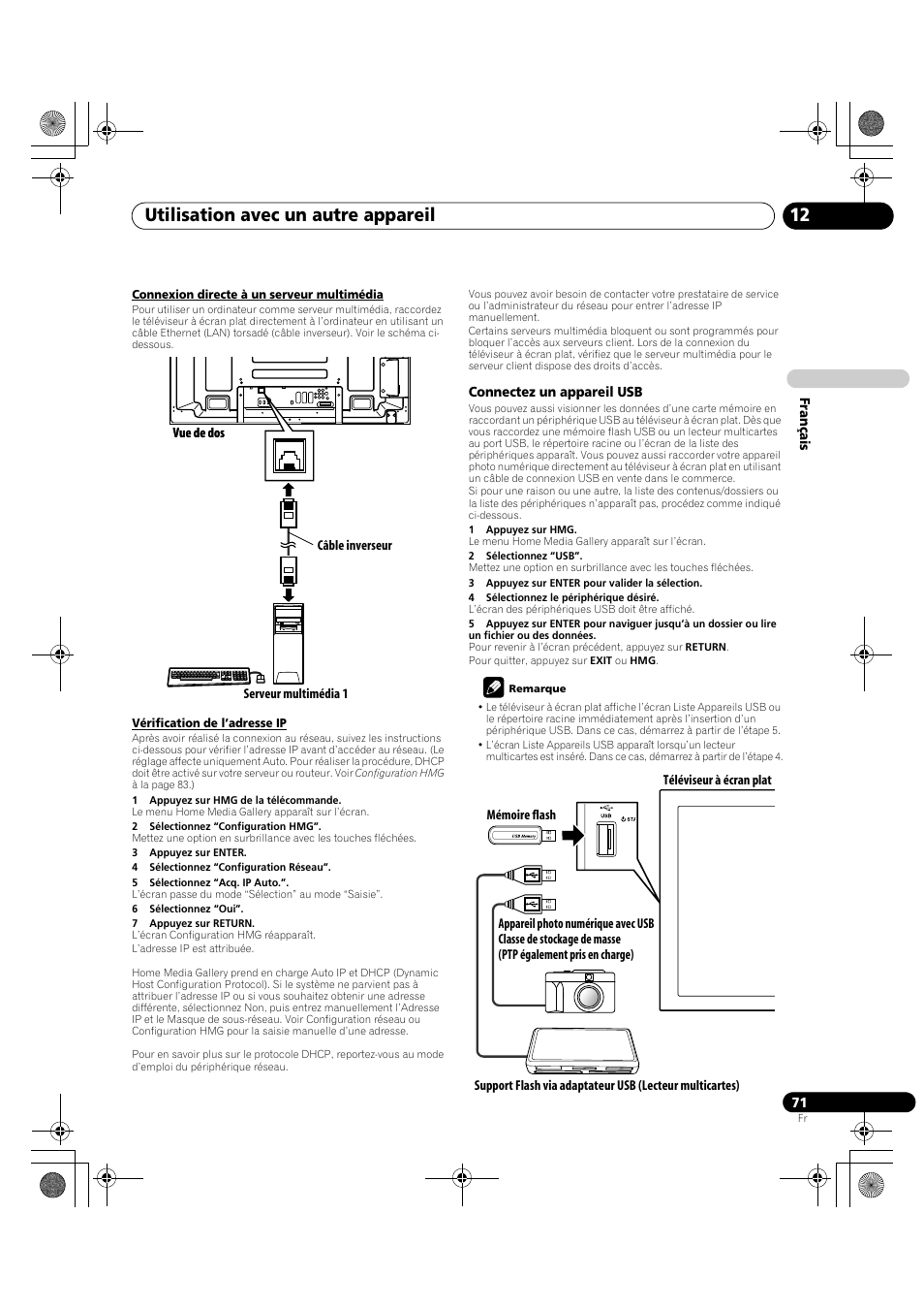 Utilisation avec un autre appareil 12 | Pioneer PDP-LX5090H User Manual | Page 193 / 339