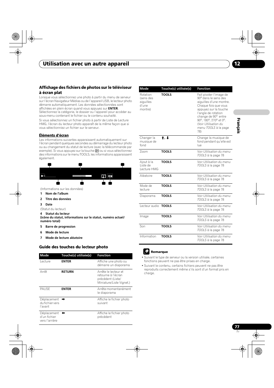 Utilisation avec un autre appareil 12 | Pioneer PDP-LX5090H User Manual | Page 199 / 339