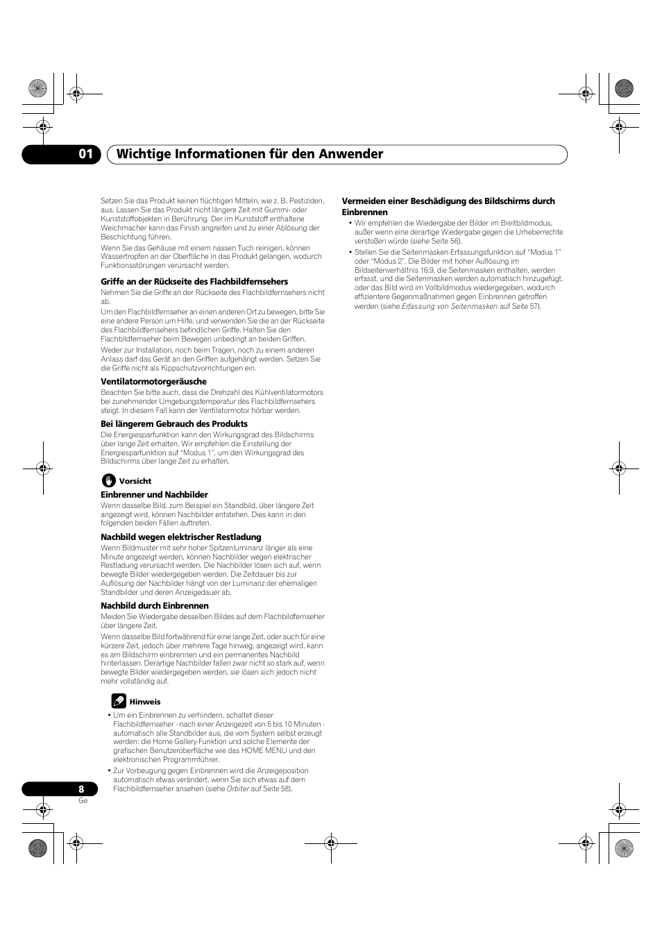Wichtige informationen für den anwender 01 | Pioneer PDP-LX5090H User Manual | Page 238 / 339