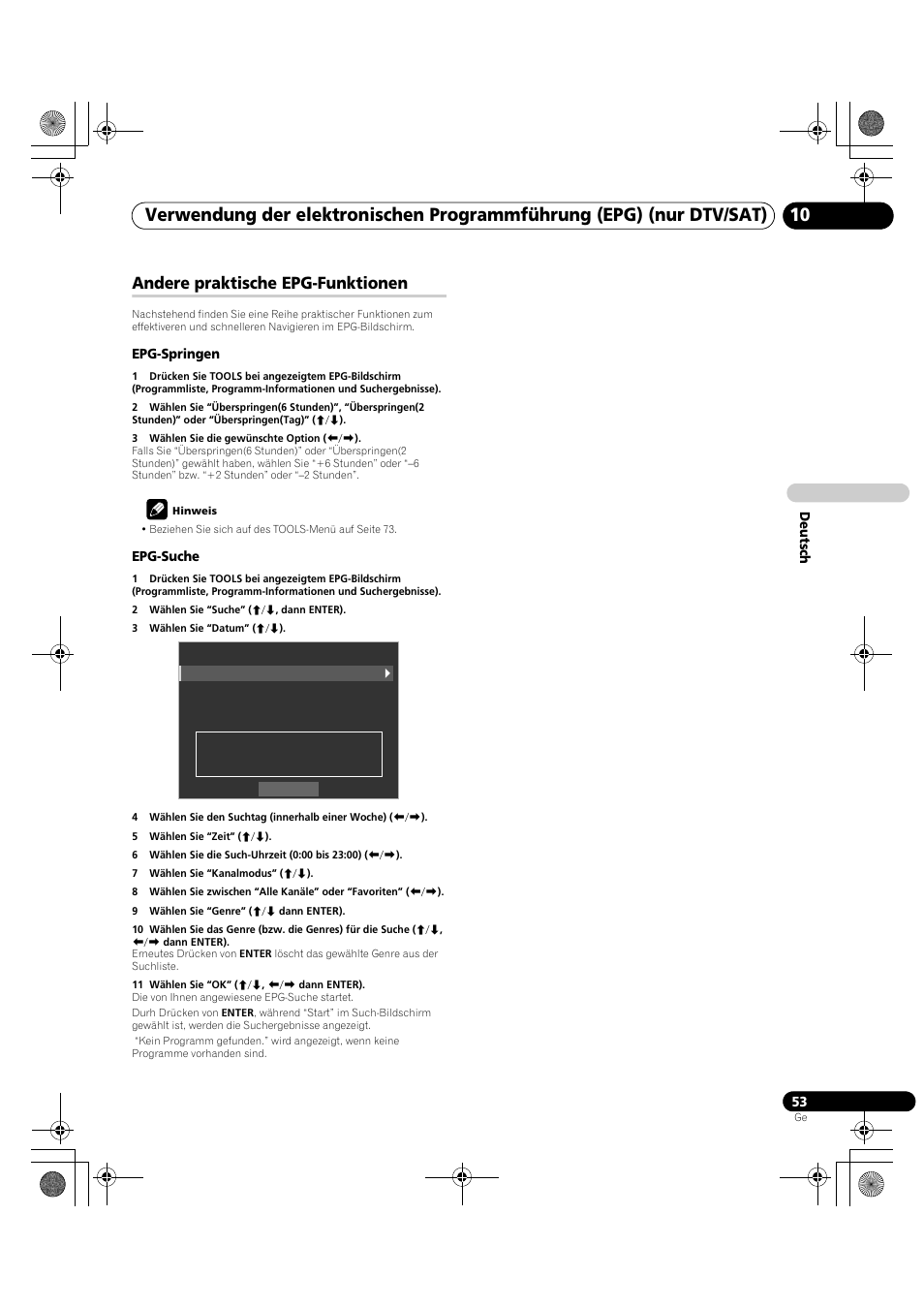 Andere praktische epg-funktionen | Pioneer PDP-LX5090H User Manual | Page 283 / 339