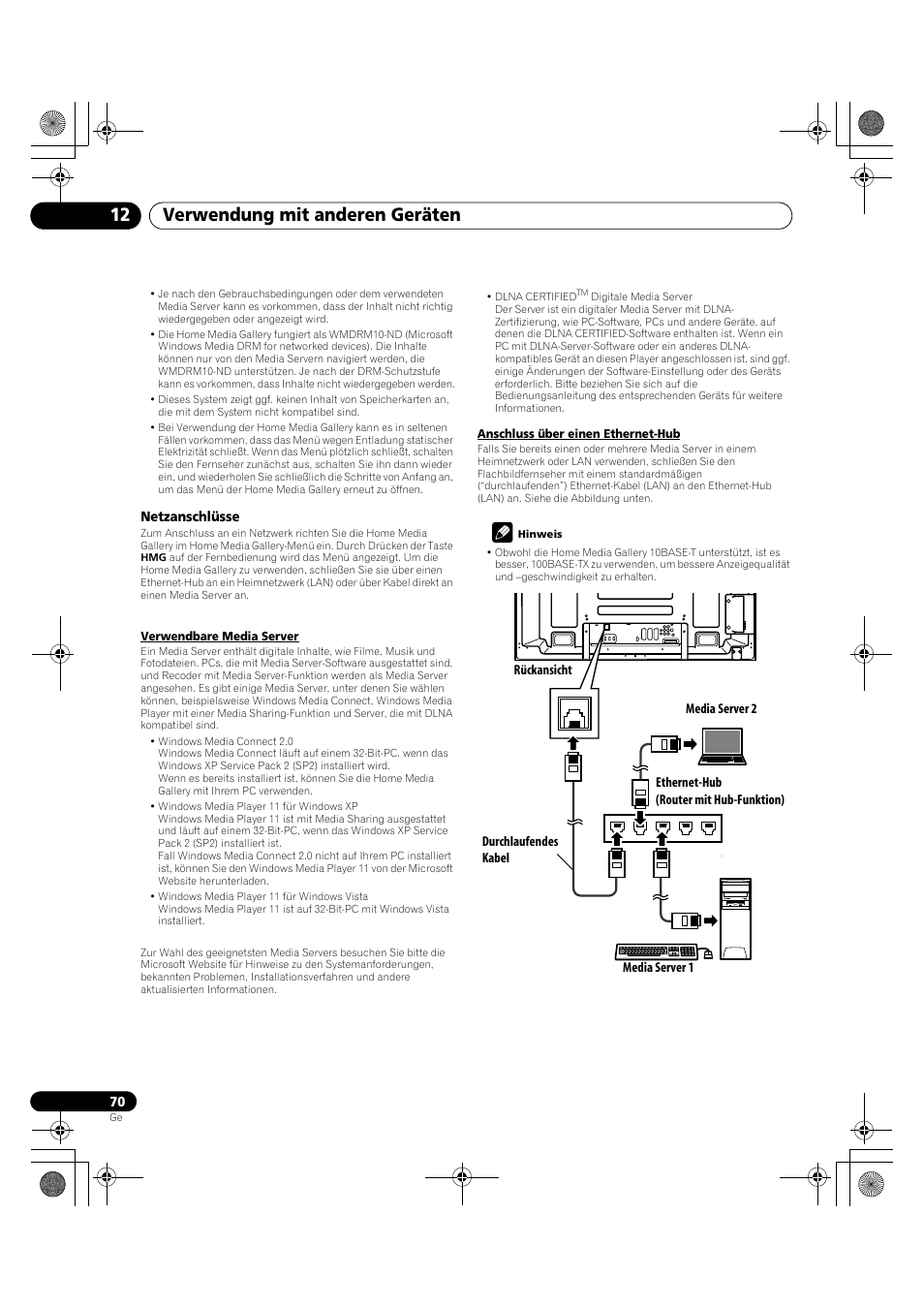 Verwendung mit anderen geräten 12 | Pioneer PDP-LX5090H User Manual | Page 300 / 339