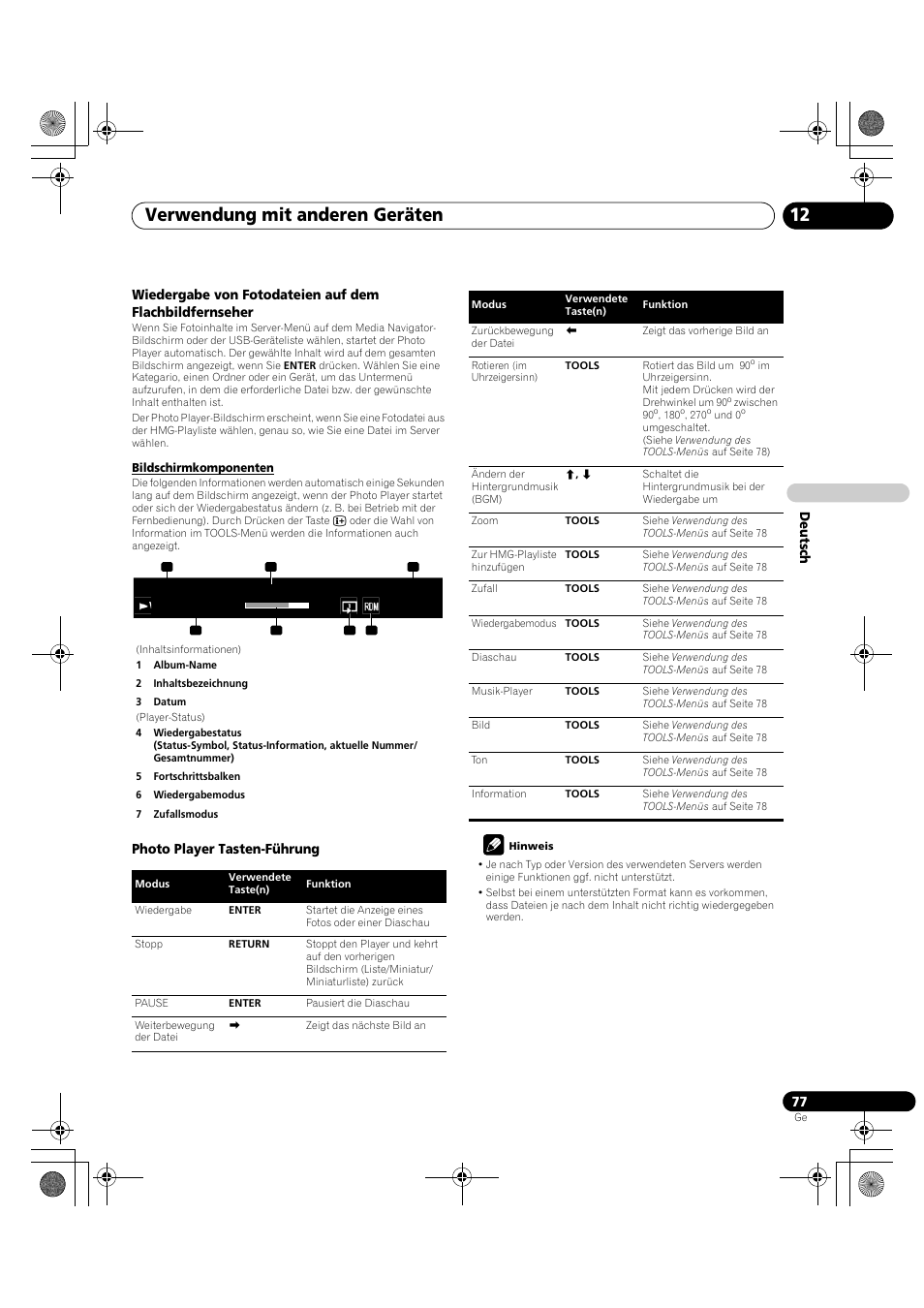 Verwendung mit anderen geräten 12 | Pioneer PDP-LX5090H User Manual | Page 307 / 339
