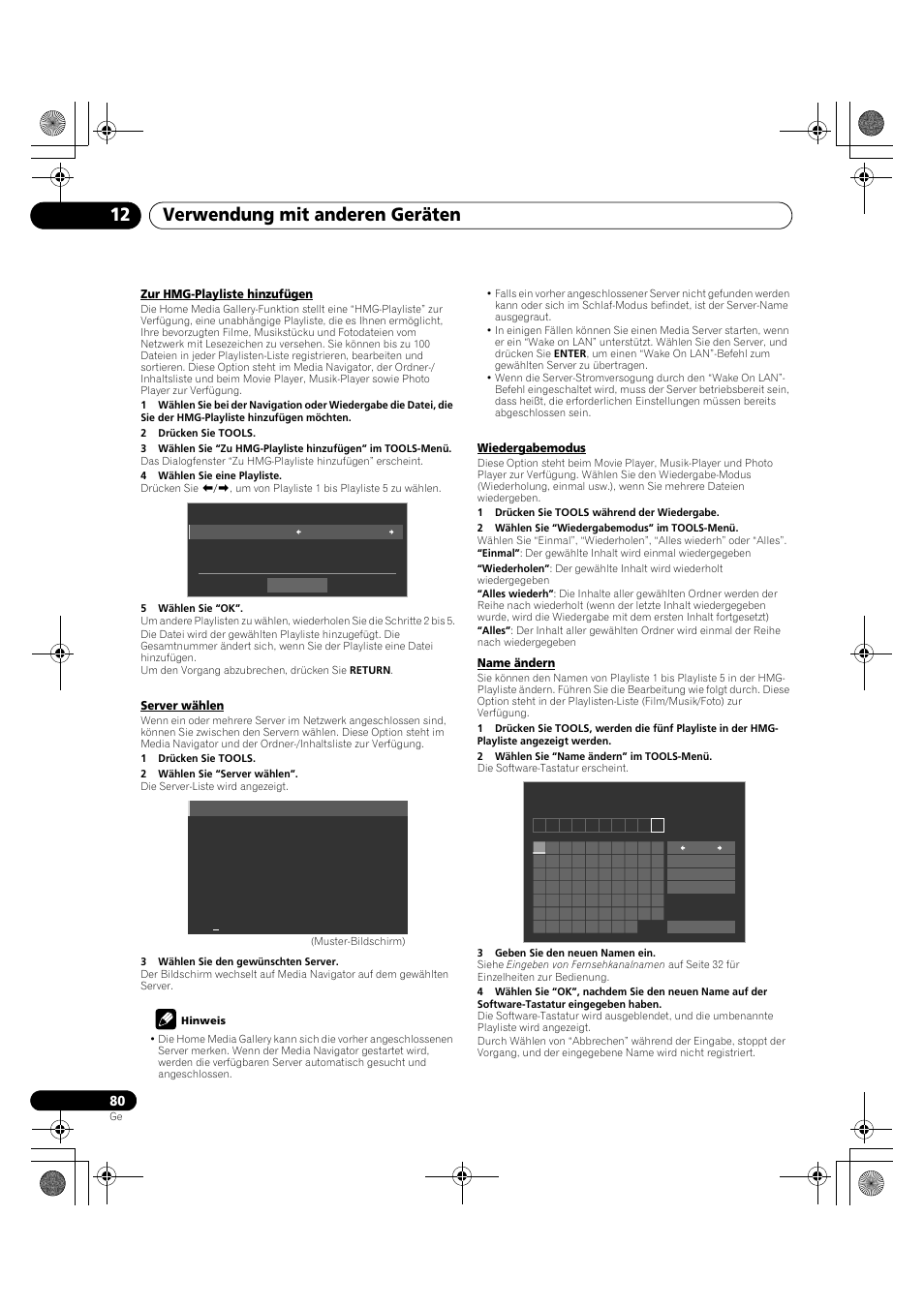 Verwendung mit anderen geräten 12 | Pioneer PDP-LX5090H User Manual | Page 310 / 339