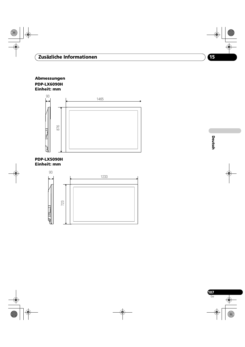 Zusäzliche informationen 15 | Pioneer PDP-LX5090H User Manual | Page 337 / 339
