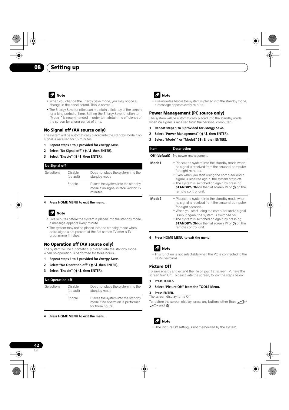 Setting up 08 | Pioneer PDP-LX5090H User Manual | Page 42 / 339