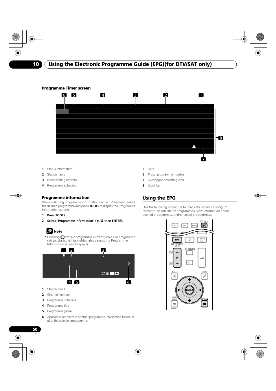 Using the epg | Pioneer PDP-LX5090H User Manual | Page 50 / 339
