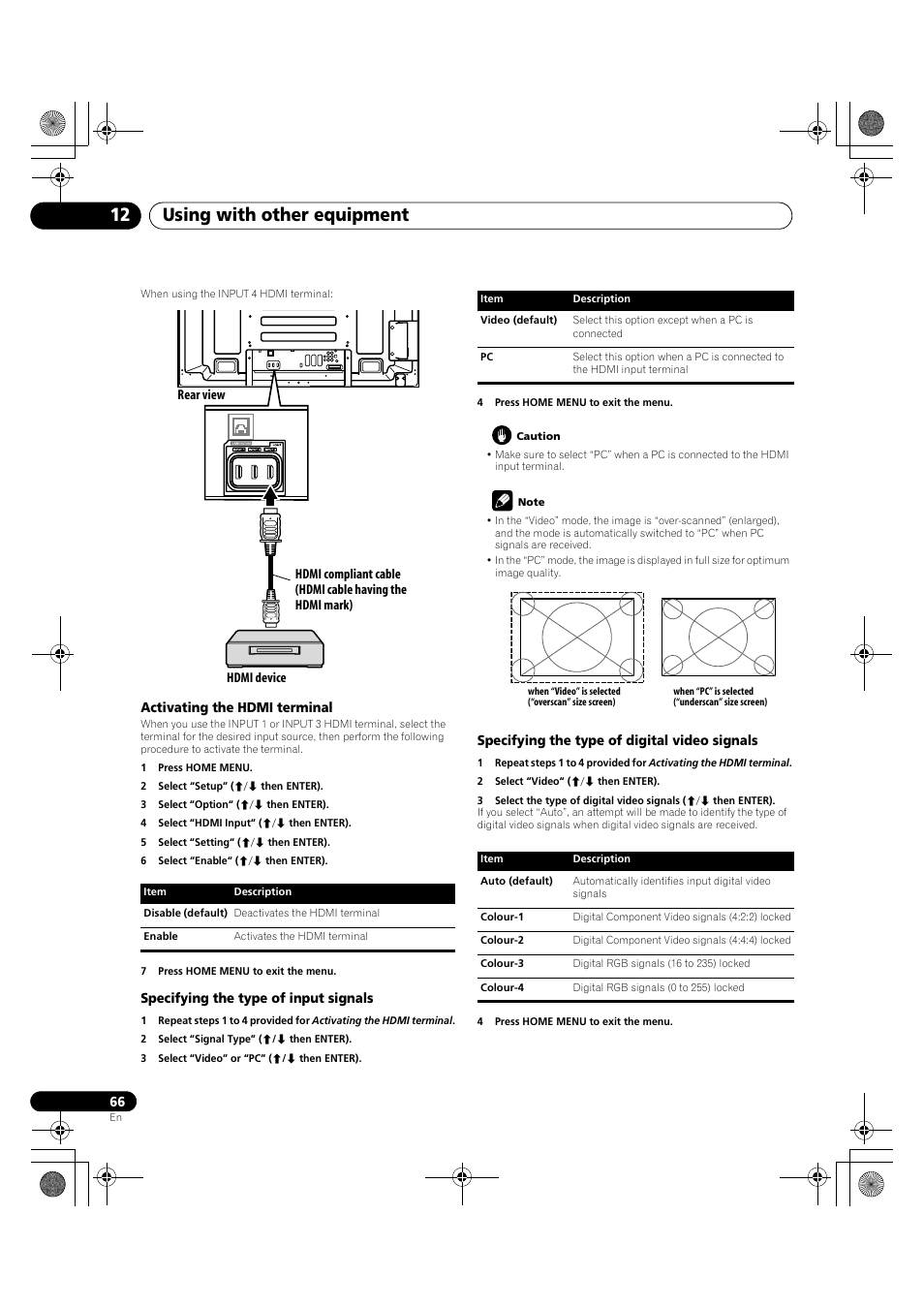 Using with other equipment 12 | Pioneer PDP-LX5090H User Manual | Page 66 / 339