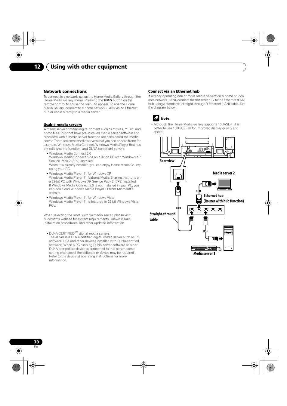 Using with other equipment 12 | Pioneer PDP-LX5090H User Manual | Page 70 / 339