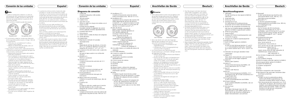 Diagrama de conexión, Anschlussdiagramm | Pioneer DEH-P6000UB User Manual | Page 6 / 8