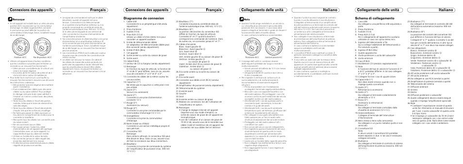 Diagramme de connexion, Schema di collegamento | Pioneer DEH-P6000UB User Manual | Page 7 / 8