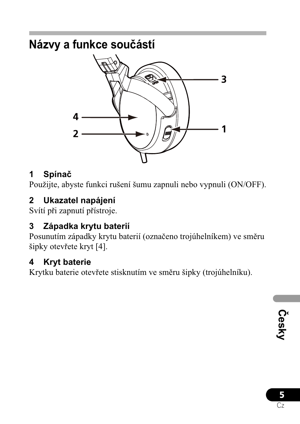 Názvy a funkce souþástí, Ýes ky | Pioneer SE-NC21M User Manual | Page 137 / 196