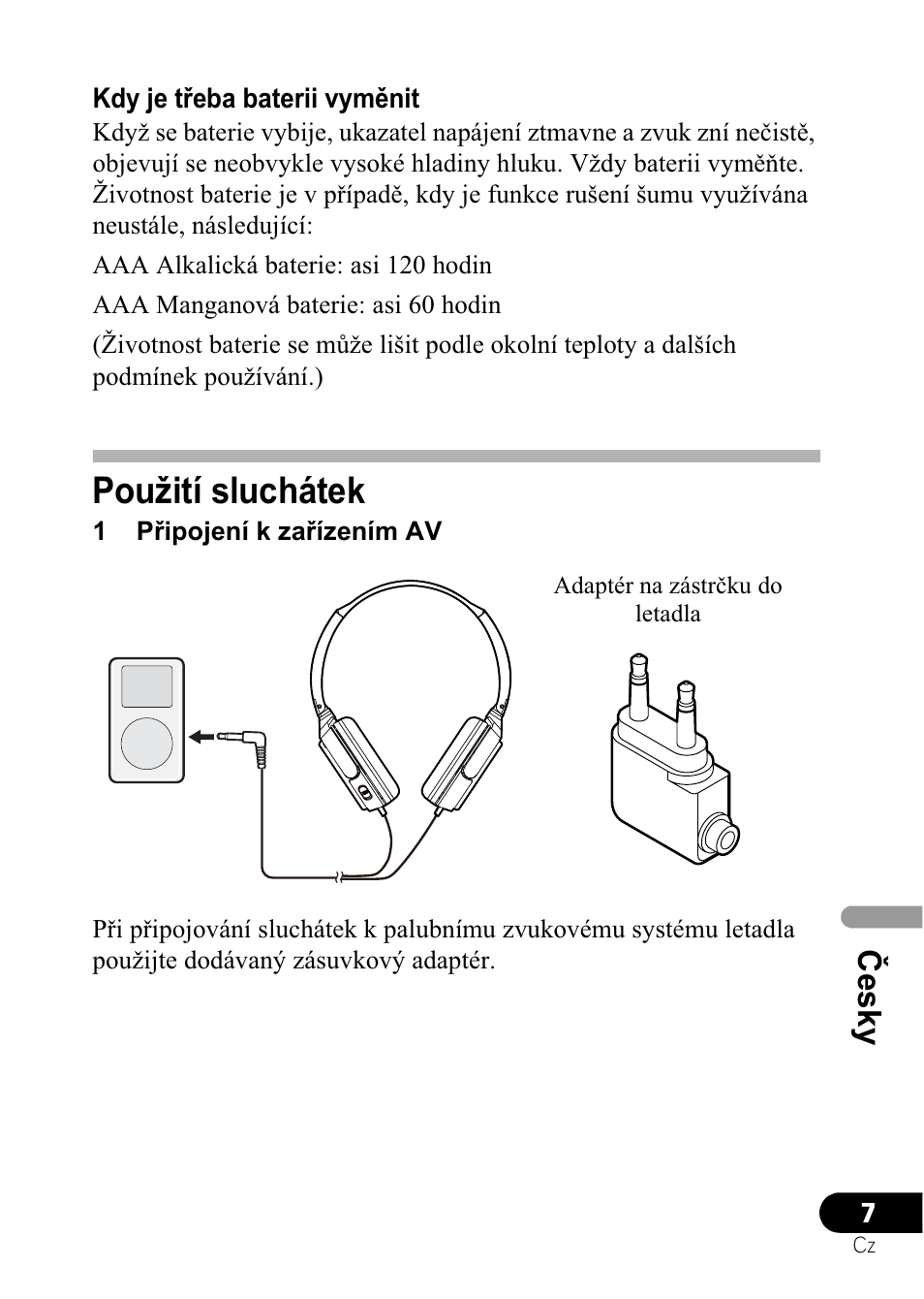 Použití sluchátek, Ýes ky | Pioneer SE-NC21M User Manual | Page 139 / 196